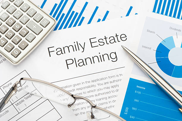 Close up of a Family Estate planning document