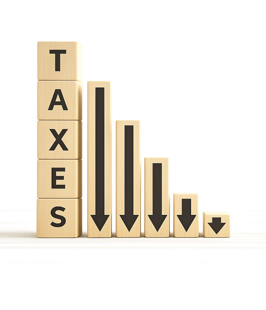 Lower Taxes block graph